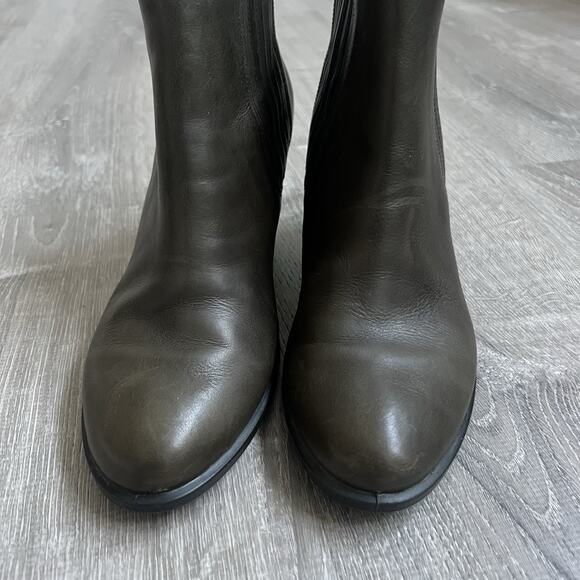 Ecco Shape 55 Deep Forest Cowboy Western Green Leather Ankle Booties US 8 EU 39 - Picture 7 of 12